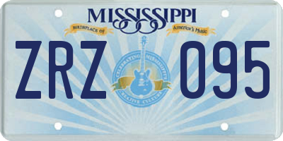 MS license plate ZRZ095