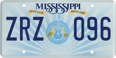 MS license plate ZRZ096