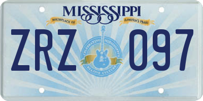 MS license plate ZRZ097