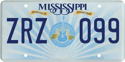 MS license plate ZRZ099