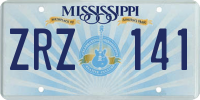 MS license plate ZRZ141