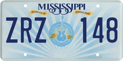 MS license plate ZRZ148