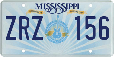 MS license plate ZRZ156
