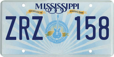 MS license plate ZRZ158