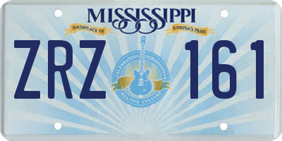MS license plate ZRZ161