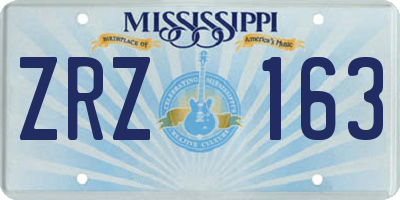 MS license plate ZRZ163