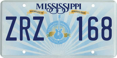 MS license plate ZRZ168