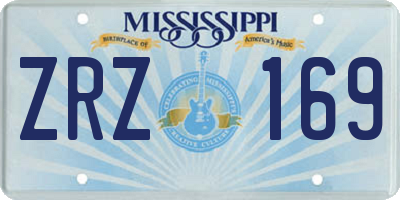 MS license plate ZRZ169