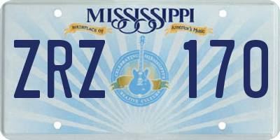 MS license plate ZRZ170