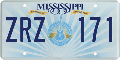 MS license plate ZRZ171