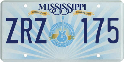 MS license plate ZRZ175