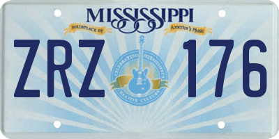MS license plate ZRZ176