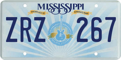 MS license plate ZRZ267