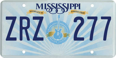 MS license plate ZRZ277