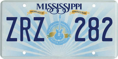 MS license plate ZRZ282
