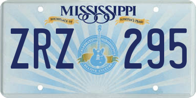 MS license plate ZRZ295