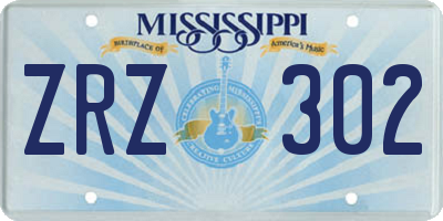 MS license plate ZRZ302