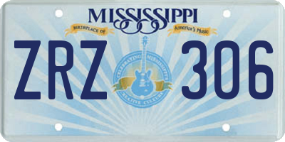 MS license plate ZRZ306