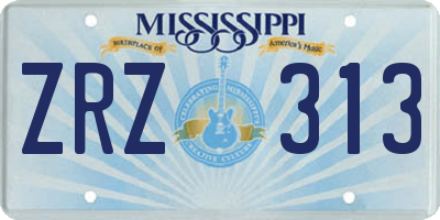 MS license plate ZRZ313