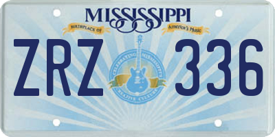 MS license plate ZRZ336