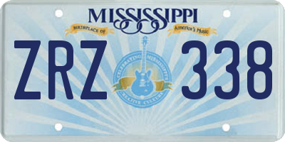 MS license plate ZRZ338