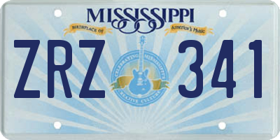 MS license plate ZRZ341