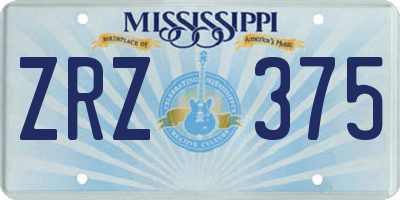 MS license plate ZRZ375