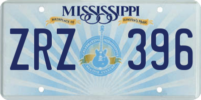 MS license plate ZRZ396