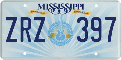 MS license plate ZRZ397