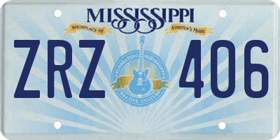 MS license plate ZRZ406