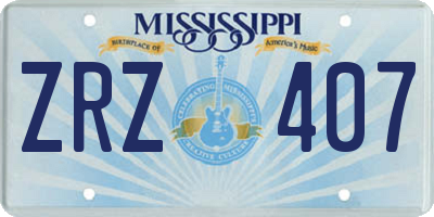 MS license plate ZRZ407
