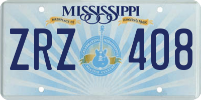 MS license plate ZRZ408