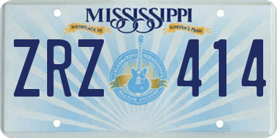 MS license plate ZRZ414