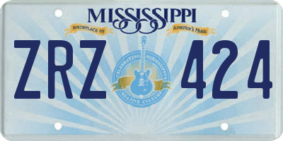 MS license plate ZRZ424