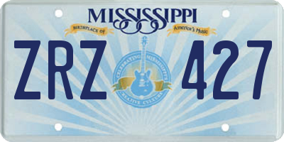 MS license plate ZRZ427