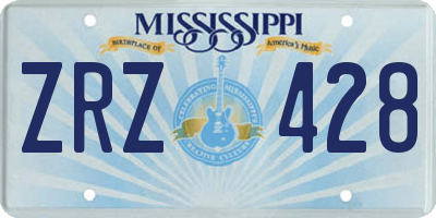 MS license plate ZRZ428