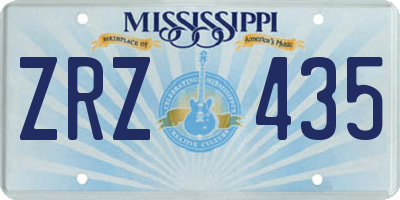 MS license plate ZRZ435