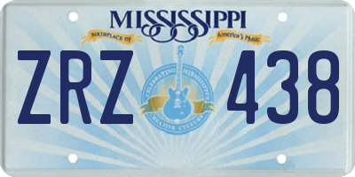MS license plate ZRZ438