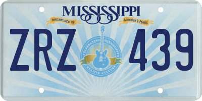 MS license plate ZRZ439