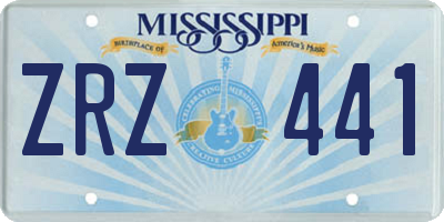 MS license plate ZRZ441