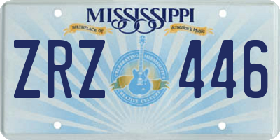 MS license plate ZRZ446