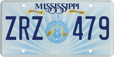 MS license plate ZRZ479