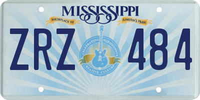 MS license plate ZRZ484
