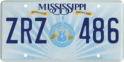 MS license plate ZRZ486