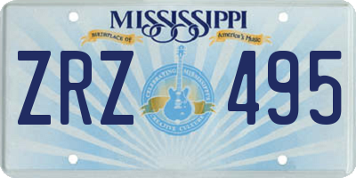 MS license plate ZRZ495