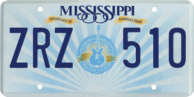 MS license plate ZRZ510