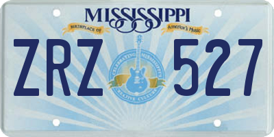 MS license plate ZRZ527
