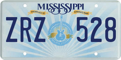 MS license plate ZRZ528