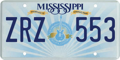 MS license plate ZRZ553