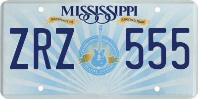 MS license plate ZRZ555